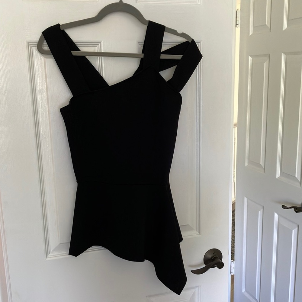 Roland Mouret Black Raysee Top Size L